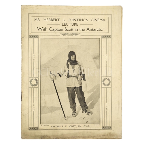 243 - 'WITH CAPTAIN SCOTT IN THE ANTARCTIC': AN ORIGINAL LECTURE PROGRAMME BY HERBERT PONTING, CIRCA 1913
... 