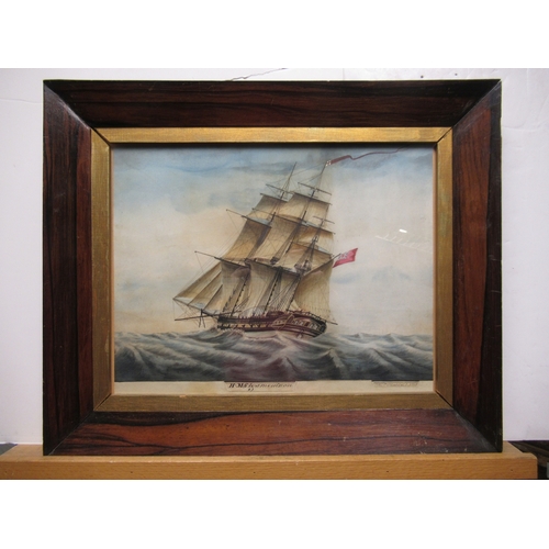 219 - JOHN J. SHORT (BRITISH, 19TH CENTURY)
H.M.S. 'Agamemnon'
Signed 'John J. Short' and dated 'Sept 8 18... 