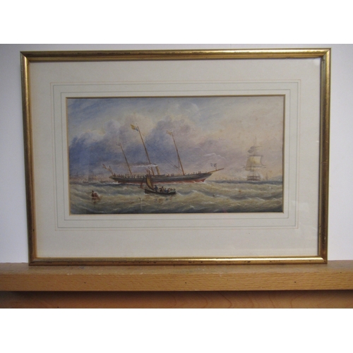 227 - ENGLISH SCHOOL (CIRCA 1863)
H.M. Royal yacht 'Fairy'
watercolour with scratching out
6¼ x 11¾in. (16... 