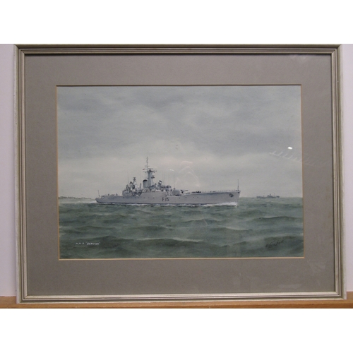 292 - ERIC TUFNELL (BRITISH, 1888-1978)
H.M.S. 'Berwick'
signed 'E.E.Tufnell' (in pencil lower right), ins... 