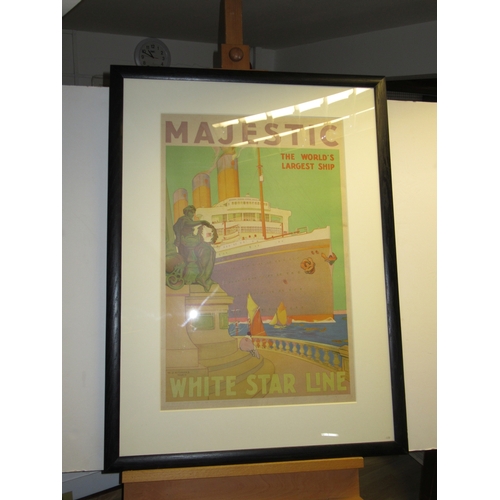 111 - TRAVEL AGENT'S POSTER FOR THE WHITE STAR LINE MAJESTIC, CIRCA 1932
after William J. Aylward, publish... 