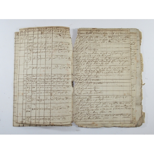 137 - A LOG FROM THE 1664 FOURTH-RATE GREENWICH, KEPT BY CAPTAIN CHARLES WAGER, 1696-1699
written over for... 