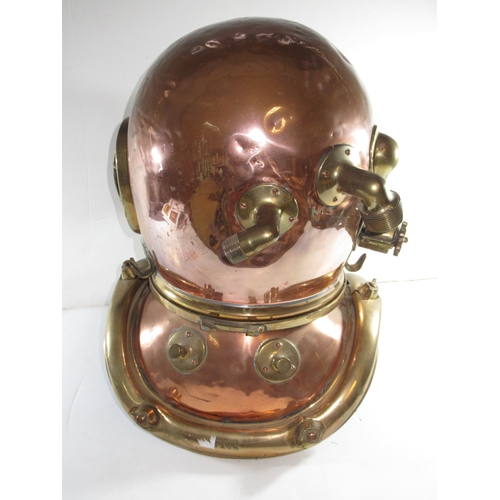 263 - A SIX-BOLT ADMIRALTY-PATTERN COPPER AND BRASS DIVING HELMET BY SIEBE GORMAN & CO LTD LONDON
the ... 