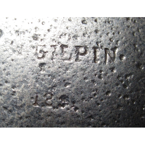 163 - AN EARLY 19TH CENTURY NAVAL BOARDING AXE BY GILPIN
the head stamped GILPIN, 18.., the reverse with b... 