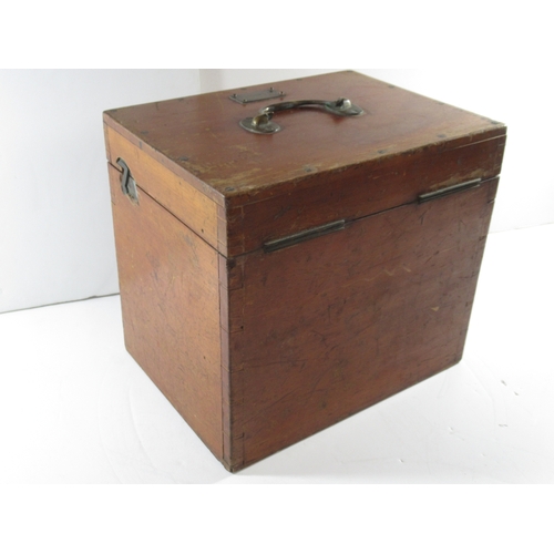 327 - A 19TH CENTURY SURGEON'S TRAVELLING CHEST
conatining a quantity of steel medical instruments and sev... 