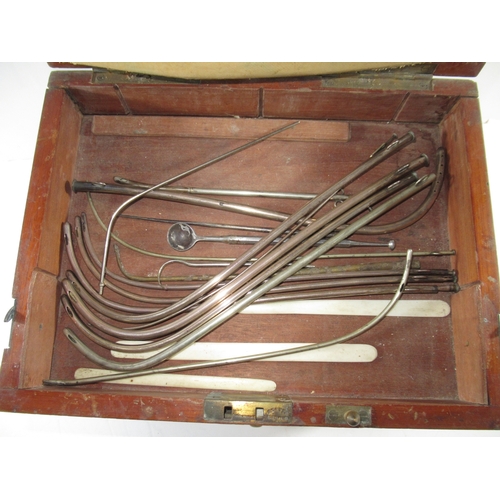 327 - A 19TH CENTURY SURGEON'S TRAVELLING CHEST
conatining a quantity of steel medical instruments and sev... 