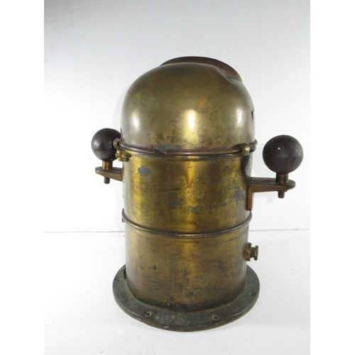 273 - A RARE ALL BRASS 'FAITHFUL FREDDIE' SUBMARINE BINNACLE BY KELVIN BOTTOMLEY & BAIRD LTD., CIRCA 1... 