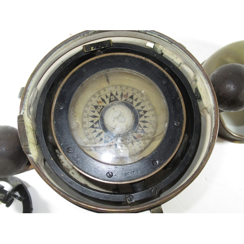 273 - A RARE ALL BRASS 'FAITHFUL FREDDIE' SUBMARINE BINNACLE BY KELVIN BOTTOMLEY & BAIRD LTD., CIRCA 1... 