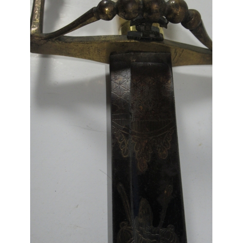 160 - Ø A FIVE-BALL PATTERN HANGER FOR THE ROYAL NAVY BY S. BRUNN, LONDON, CIRCA 1790
with 32in. straight ... 