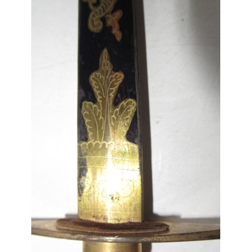 161 - Ø A FINE MIDSHIPMAN'S DIRK, CIRCA 1790
unsigned, with 8in. blued and gilt etched blade, plain quillo... 