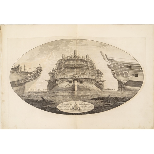 107 - 'NAVAL ARCHITECTURE'  BY P. STEELsecond edition, 39 large double-page plates (the largest being 51 x... 