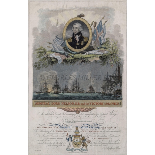 125 - ‘..THE MEMORABLE VICTORY OF THE NILE’: FOUR CONTEMPORARY HAND-COLOURED AQUATINTSProof set after F. C... 