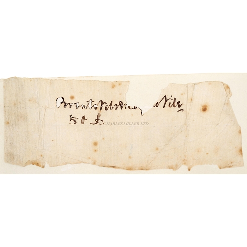 131 - A RARE SIGNATURE OF LORD NELSON AS BRONTE NELSON OF THE NILE a rare example of Nelson’s signature as... 