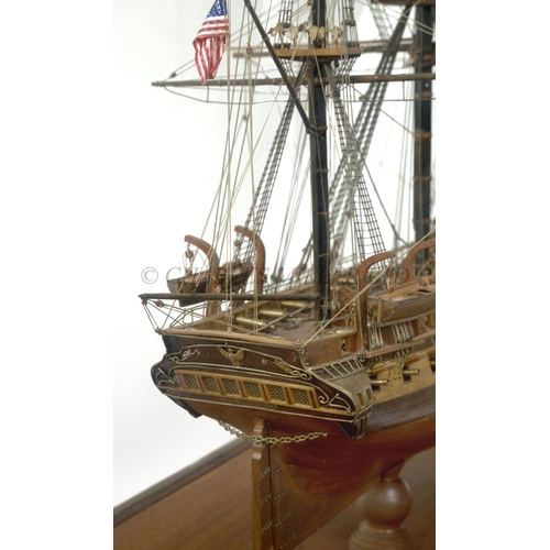 146 - A FINE 1:48 SCALE MODEL OF THE 44-GUN AMERICAN FRIGATE CONSTITUTION (