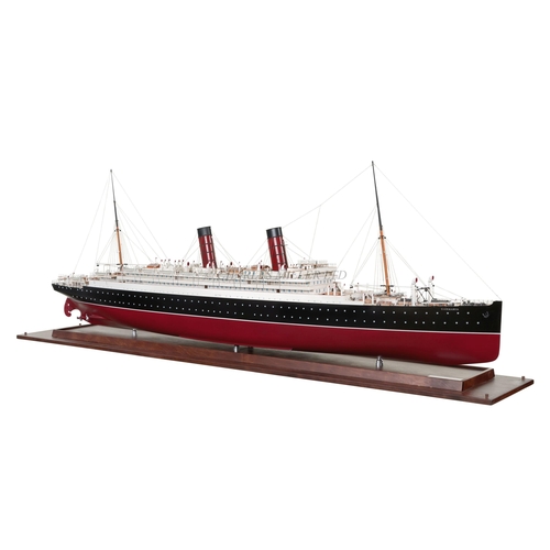 84 - A FINE 1:48 SCALE BUILDER'S-STYLE MODEL OF R.M.S. CARMANIA ORIGINALLY BUILT BY JOHN BROWN & CO. ... 