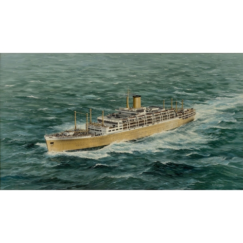 90 - δ ROBERT G. LLOYD (BRITISH, B. 1969)The Orient Liner S.S. 'Oronsay' at sea, circa 1960Signed and dat... 