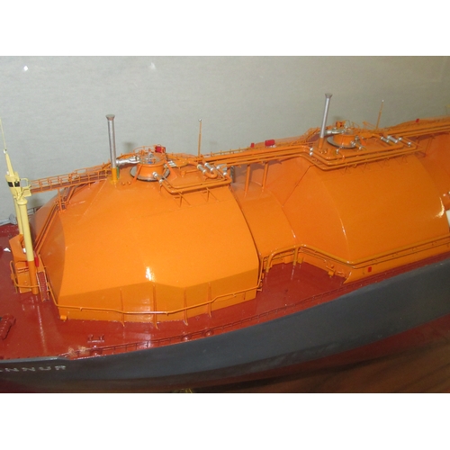 104A - A 1:48 SCALE MODEL OF THE LNG (LIQUID NATURAL GAS) CARRIER T.T. KHANNUR, BUILT BY MOSS ROSENBERG, NO... 