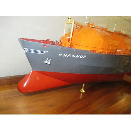 104A - A 1:48 SCALE MODEL OF THE LNG (LIQUID NATURAL GAS) CARRIER T.T. KHANNUR, BUILT BY MOSS ROSENBERG, NO... 