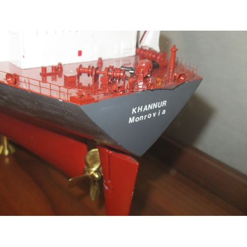 104A - A 1:48 SCALE MODEL OF THE LNG (LIQUID NATURAL GAS) CARRIER T.T. KHANNUR, BUILT BY MOSS ROSENBERG, NO... 