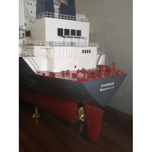 104A - A 1:48 SCALE MODEL OF THE LNG (LIQUID NATURAL GAS) CARRIER T.T. KHANNUR, BUILT BY MOSS ROSENBERG, NO... 