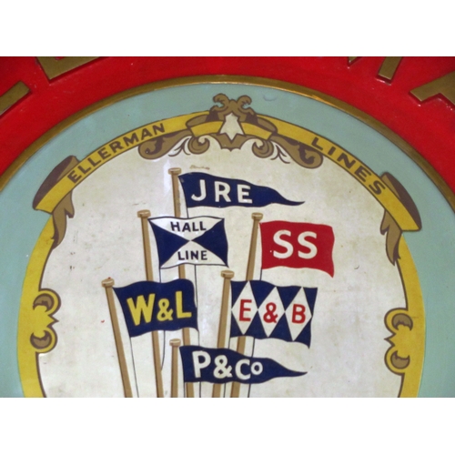 104C - A NAMEPLATE FOR THE SOUTHERN RAILWAYS MERCHANT NAVY CLASS LOCOMOTIVE ELLERMAN LINES, CIRCA 1949cast ... 