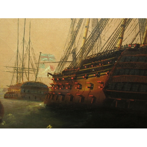 126 - J. BAKER (BRITISH, 18TH-19TH CENTURY) The British fleet securing French prizes after the Battle of t... 