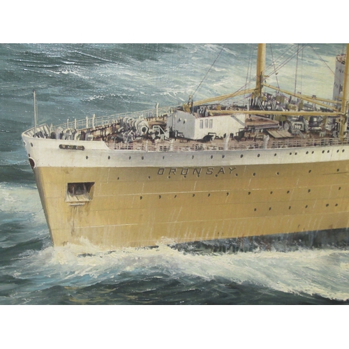 90 - δ ROBERT G. LLOYD (BRITISH, B. 1969)The Orient Liner S.S. 'Oronsay' at sea, circa 1960Signed and dat... 