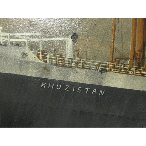 92 - δ ROBERT G. LLOYD (BRITISH, B. 1969)Strick Line's S.S. 'Khuzistan' lying off Shanghai, circa 1960Sig... 