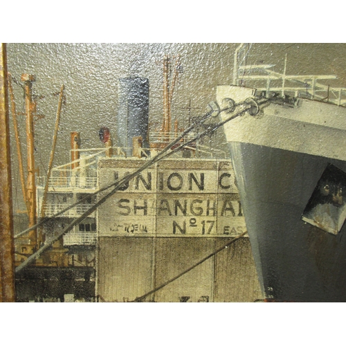 92 - δ ROBERT G. LLOYD (BRITISH, B. 1969)Strick Line's S.S. 'Khuzistan' lying off Shanghai, circa 1960Sig... 