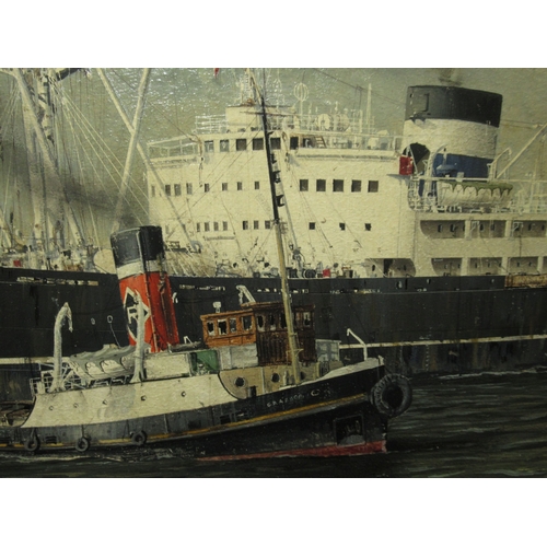 97 - δ ROBERT G. LLOYD (BRITISH, B. 1969)The Lamport & Holt Line S.S. 'Raphael' off Liverpool, circa ... 