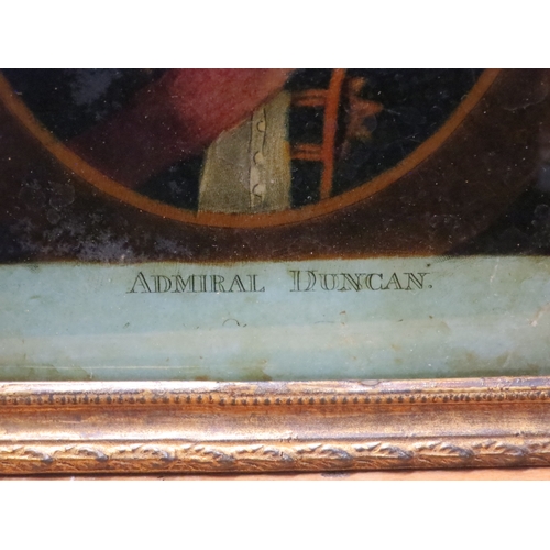 118 - A REVERSE GLASS PAINTED PORTRAIT OF ADMIRAL LORD NELSONafter Simon de Koster, circa 1800, framed -- ... 