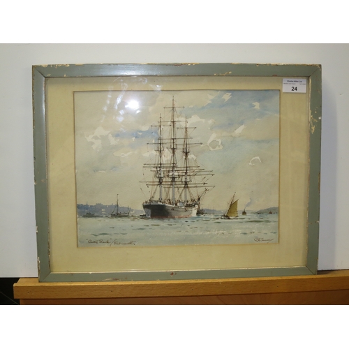 24 - δ CHARLES EDDOWES TURNER (BRITISH, 1883-1965)'Cutty Sark', FalmouthSigned 'C.E. Turner' (lower right... 