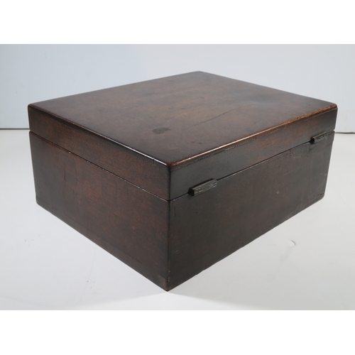 137 - A WOOD SHAVING BOX, REPUTEDLY BELONGING TO CAPTAIN HARDY, CIRCA 1800 the box fitted for shaving uten... 