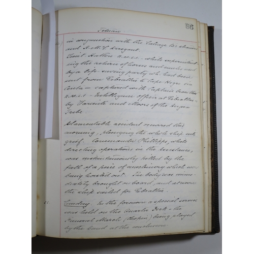 190 - MIDSHIPMAN'S JOURNAL FROM H.M.S.RENOWN, CIRCA 1918-1920kept by Reginald T. Butler, from 21st Novembe... 