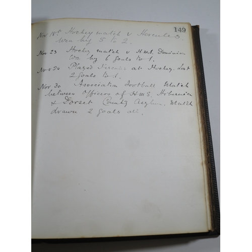 190 - MIDSHIPMAN'S JOURNAL FROM H.M.S.RENOWN, CIRCA 1918-1920kept by Reginald T. Butler, from 21st Novembe... 