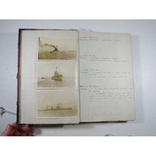 190 - MIDSHIPMAN'S JOURNAL FROM H.M.S.RENOWN, CIRCA 1918-1920kept by Reginald T. Butler, from 21st Novembe... 