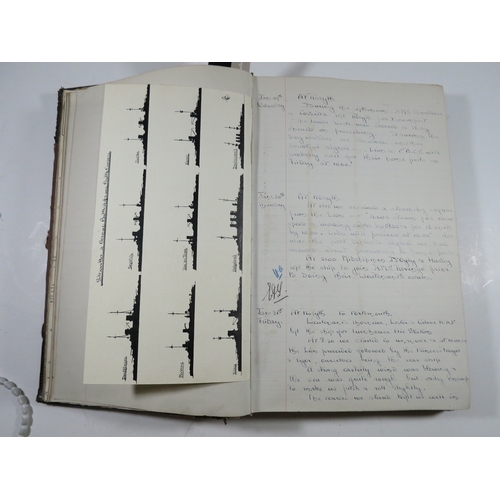 190 - MIDSHIPMAN'S JOURNAL FROM H.M.S.RENOWN, CIRCA 1918-1920kept by Reginald T. Butler, from 21st Novembe... 