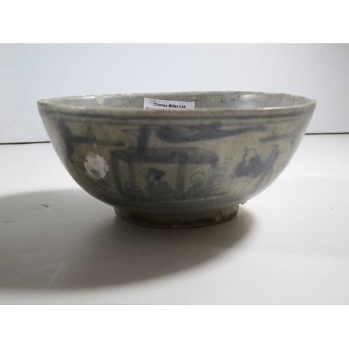 31 - A GROUP OF FOUR CHINESE WRECK PORCELAIN BOWLS comprising three bowls from the Diana Cargo (1817) inc... 