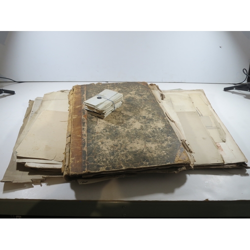 166 - A SCRAPBOOK, LETTERS AND GROUP OF ARCHITECTURAL PRINTS RELATING TO THOMAS DITCHBURNincluding a stern... 