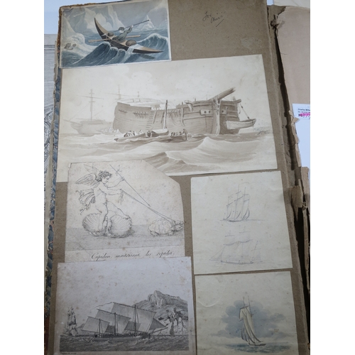 166 - A SCRAPBOOK, LETTERS AND GROUP OF ARCHITECTURAL PRINTS RELATING TO THOMAS DITCHBURNincluding a stern... 