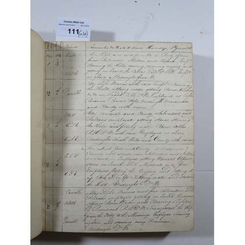 111 - ROBERT CHARLES MALDEN'S MIDSHIPMAN'S LOG BOOKS, 1809-1816three vols comprising: Vol 1: log book of H... 