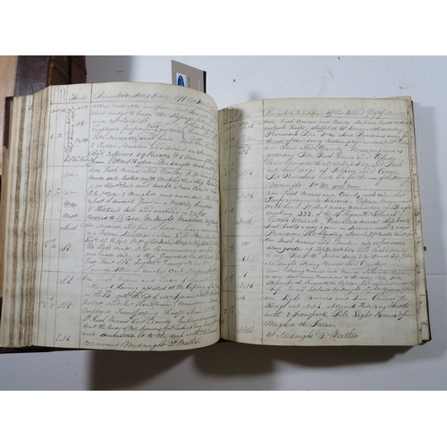 111 - ROBERT CHARLES MALDEN'S MIDSHIPMAN'S LOG BOOKS, 1809-1816three vols comprising: Vol 1: log book of H... 