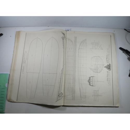 107 - 'NAVAL ARCHITECTURE'  BY P. STEELsecond edition, 39 large double-page plates (the largest being 51 x... 