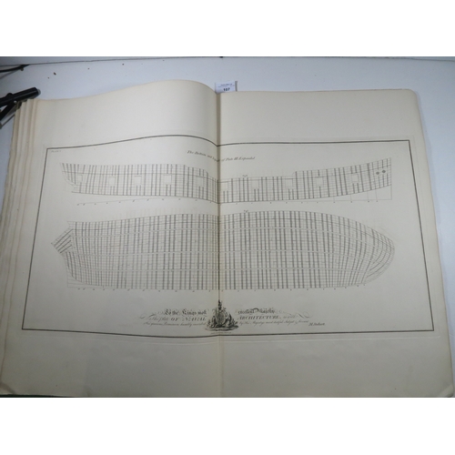 107 - 'NAVAL ARCHITECTURE'  BY P. STEELsecond edition, 39 large double-page plates (the largest being 51 x... 