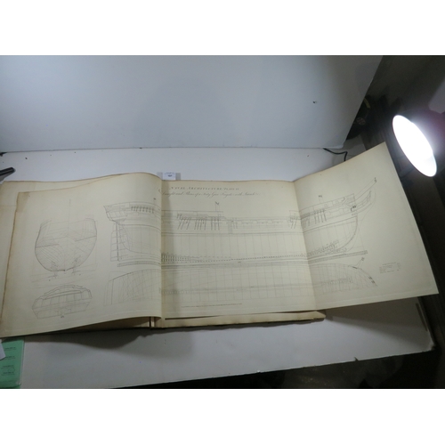 107 - 'NAVAL ARCHITECTURE'  BY P. STEELsecond edition, 39 large double-page plates (the largest being 51 x... 