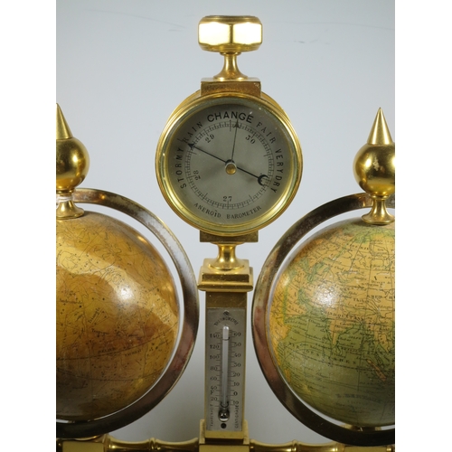 214 - A FINE DESK COMPENDIUM, FRENCH, CIRCA 1880comprising a clock with 2¼in. silvered dial contained in g... 