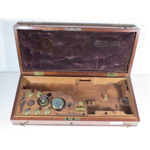 257 - AN IMPROVED COMPOUND MICROSCOPE OF PHILIP CARPENTER, CIRCA 1820Constructed in lacquered brass and si... 