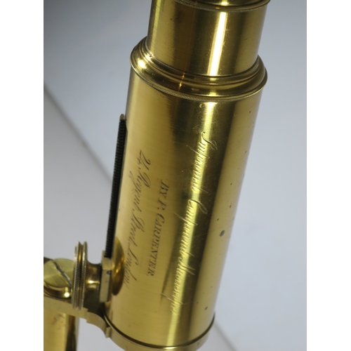 257 - AN IMPROVED COMPOUND MICROSCOPE OF PHILIP CARPENTER, CIRCA 1820Constructed in lacquered brass and si... 