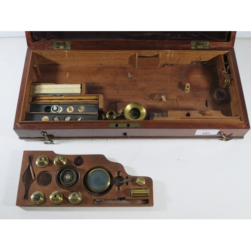 257 - AN IMPROVED COMPOUND MICROSCOPE OF PHILIP CARPENTER, CIRCA 1820Constructed in lacquered brass and si... 