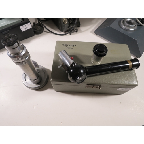 267 - TWO MODERN MICROSCOPES electric microscopes by Reichert, Austria and Watson, probably 1960s, one wit... 